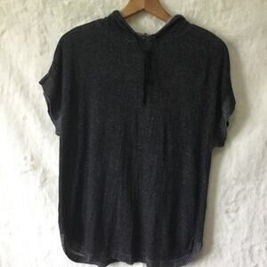 Dark Gray Short-Sleeve Hoodie